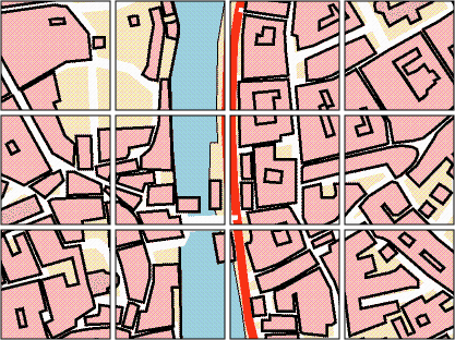 city map tiles detail