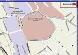 Scale bar        indicated in meters and miles (Map content (c) 2007 by MapQuest, Inc and NavTeq. Used with permission)