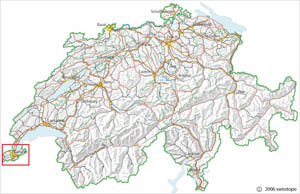 Details of the marked      region cannot be distinguished anymore (© 2006 swisstopo)