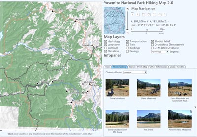 Yosemite National Park Hiking Map